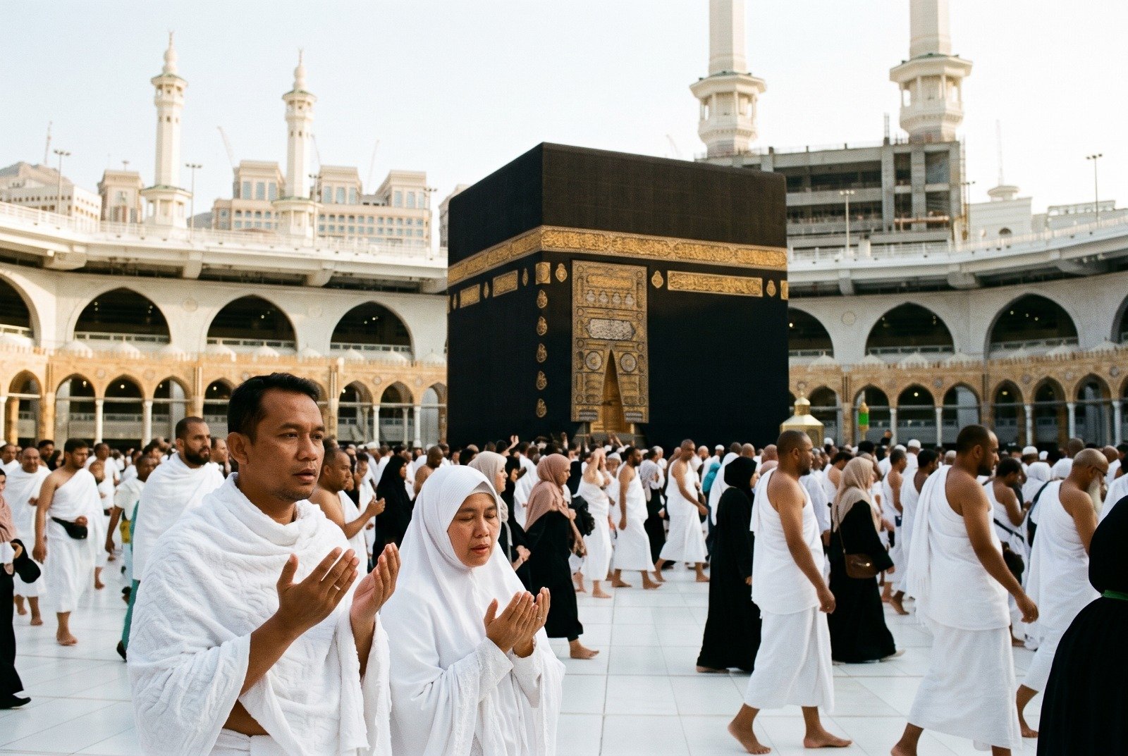 Doa haji dan umrah lengkap di depan Ka'bah